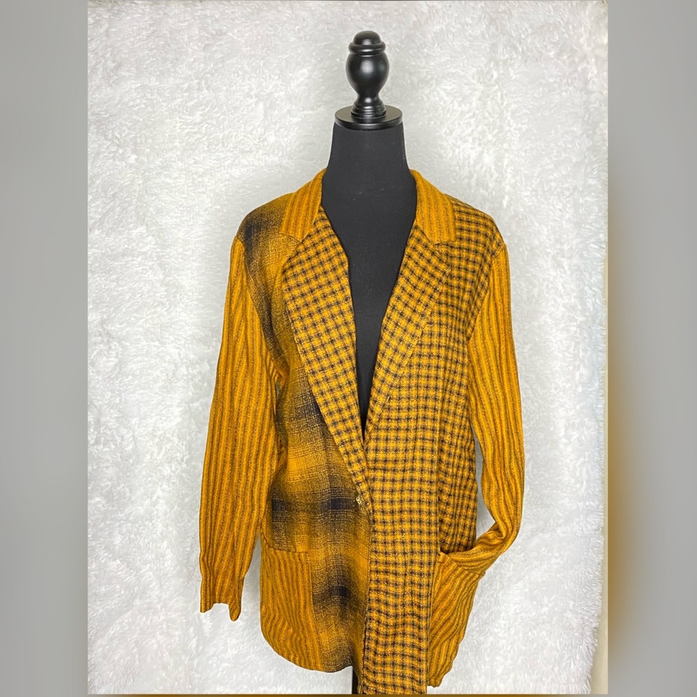 Mustard Multi-Pattern Blazer (NO TAGS)